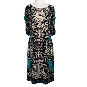 DRESS BARN RUCHED 3/4‎ SLEEVE SHEATH DRESS